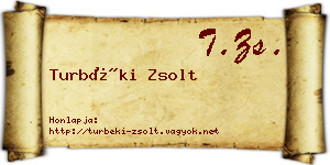 Turbéki Zsolt névjegykártya