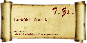 Turbéki Zsolt névjegykártya
